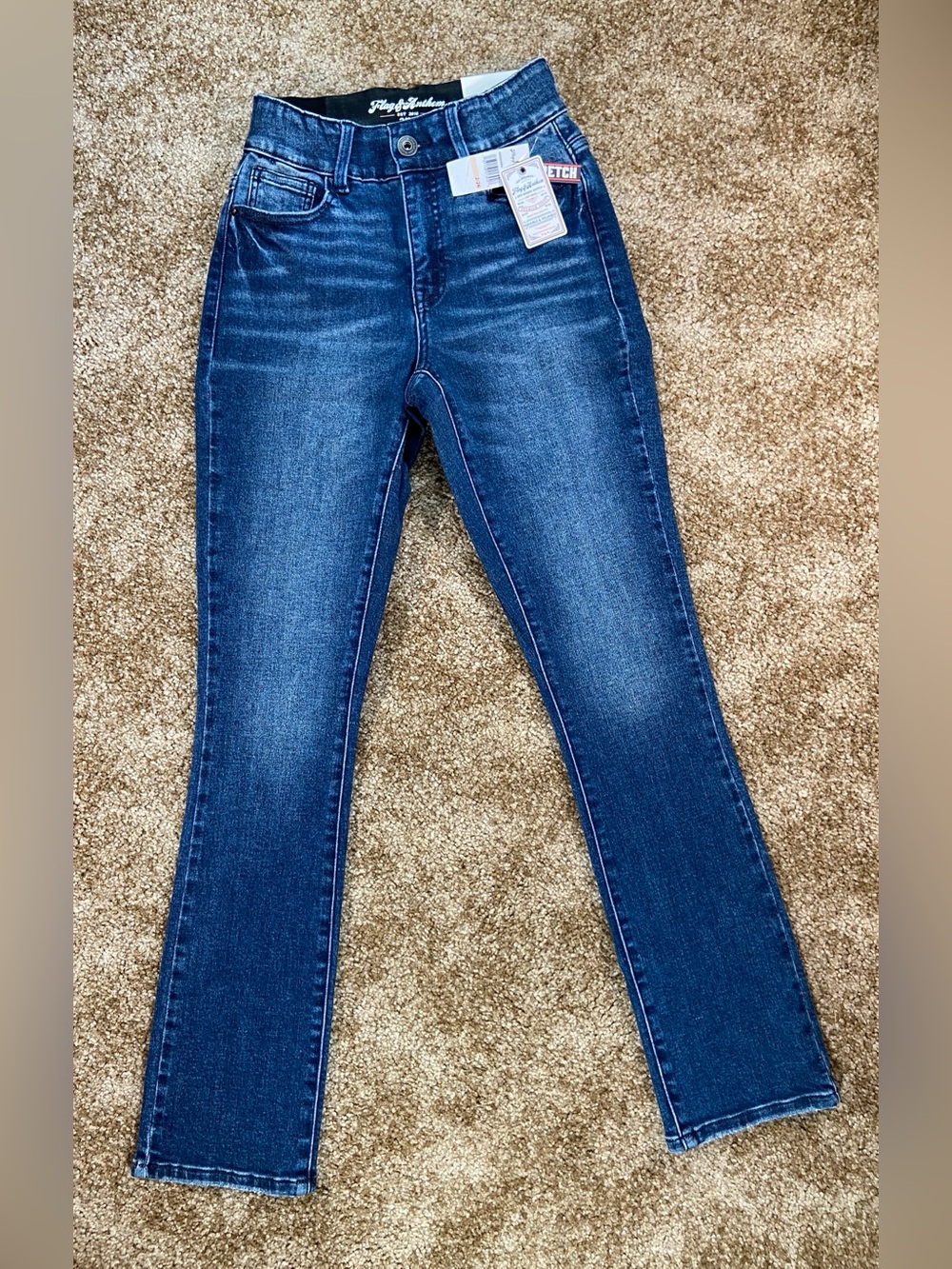 Flag & Anthem High Rise Straight Jeans NWT Stretch Denim Size 2/26